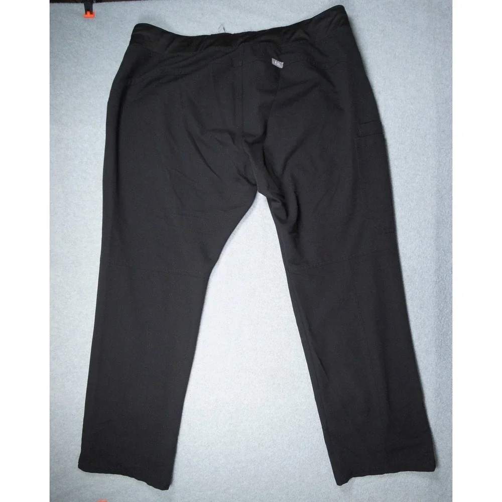 Figs Pants Mens XL Black Scrub Technical Cargo Drawstring Straight Leg Nurse